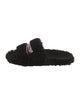 Balenciaga Shearling Embroidered Accent Slides