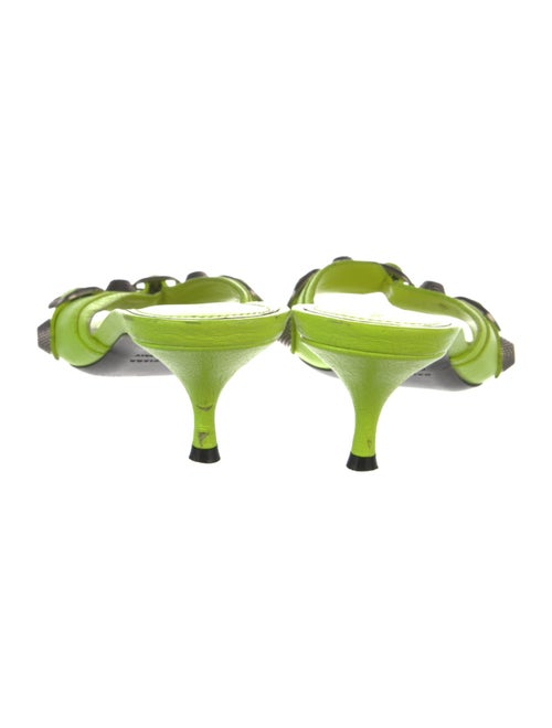 Balenciaga Leather Studded Accents Slides