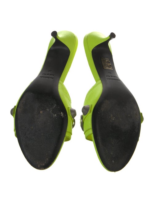 Balenciaga Leather Studded Accents Slides
