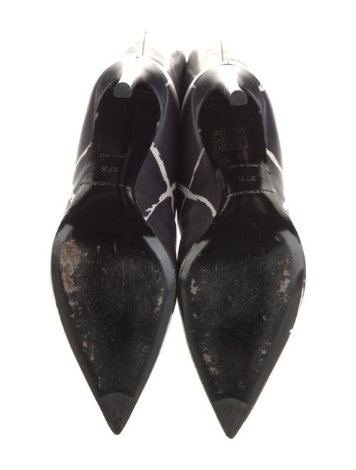 Balenciaga Leather Plaid Print Boots