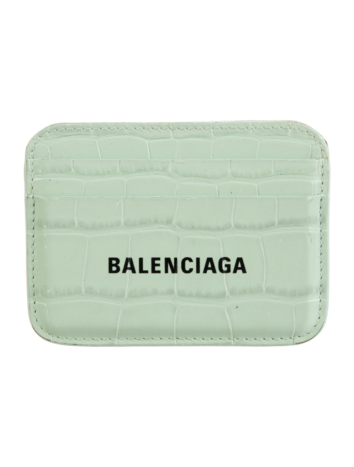 Balenciaga 2022 Embossed Leather Compact Wallet
