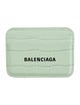 Balenciaga 2022 Embossed Leather Compact Wallet
