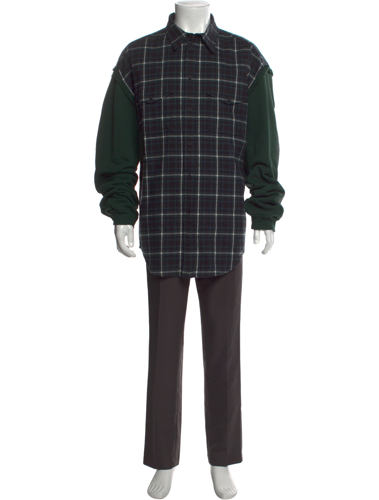 Balenciaga 2021 Plaid Print Shirt