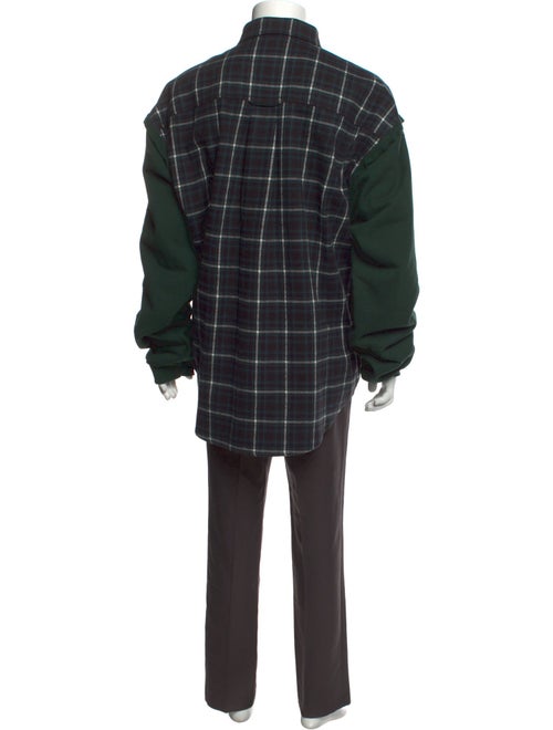 Balenciaga 2021 Plaid Print Shirt
