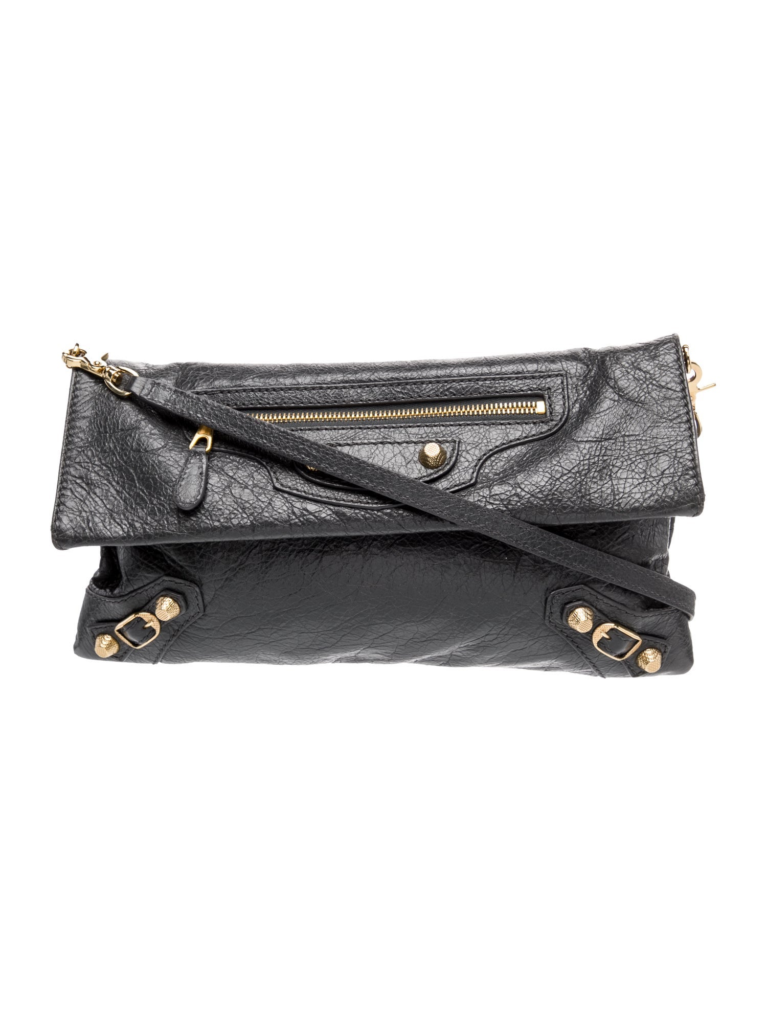 Balenciaga Leather Motocross Clutch