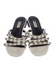 Balenciaga Rockstud Accents Leather Slides