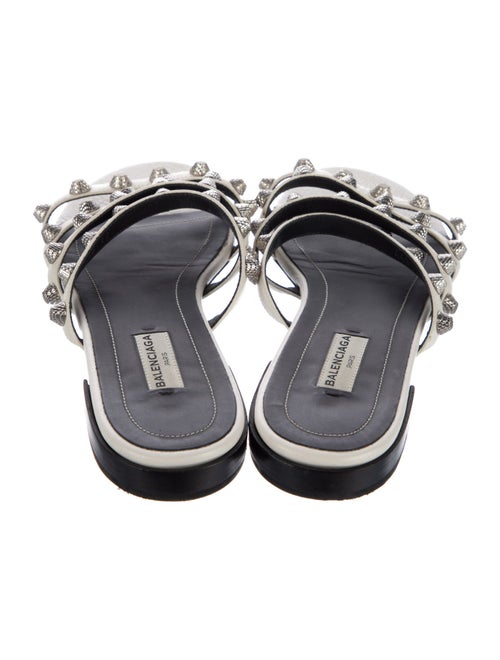 Balenciaga Rockstud Accents Leather Slides
