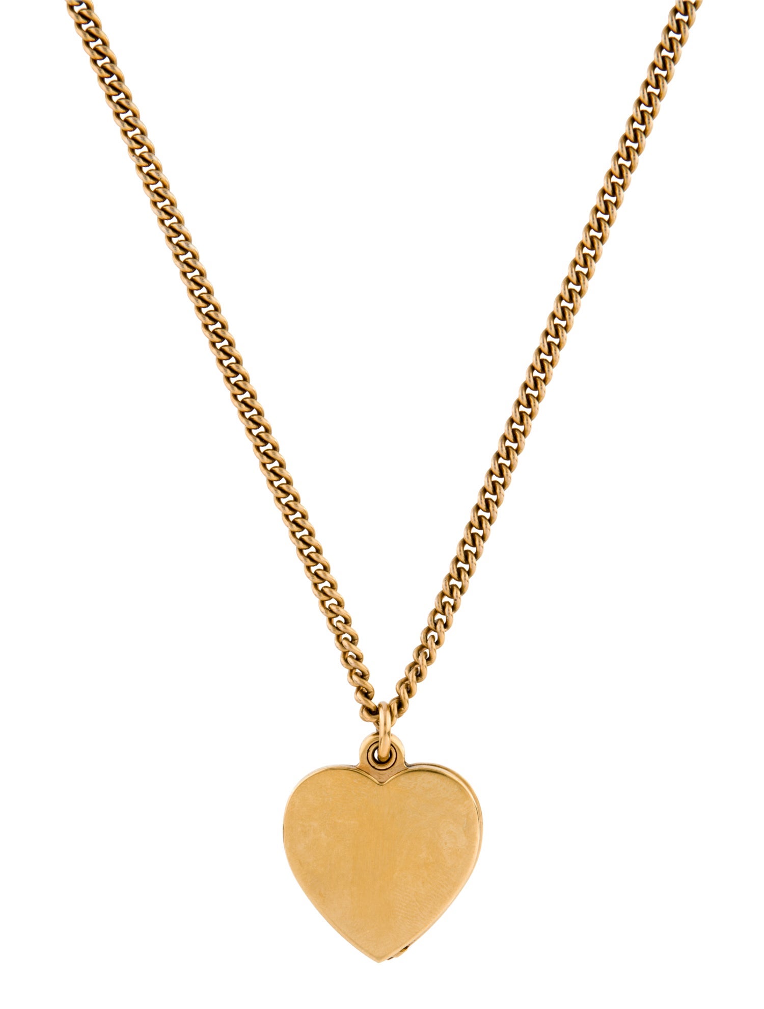 Balenciaga Precious Heart Locket Pendant Necklace