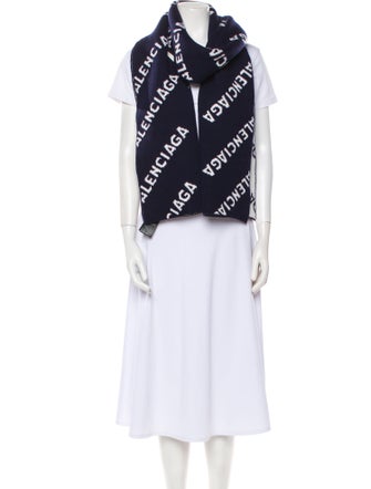 Balenciaga Wool Printed Scarf