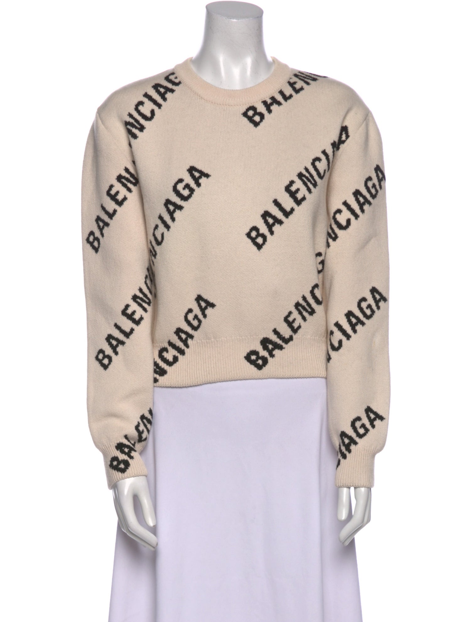 Balenciaga 2021 All Over Logo Sweatshirt
