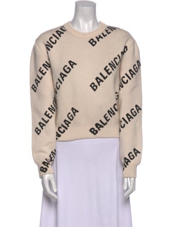 Balenciaga 2021 All Over Logo Sweatshirt