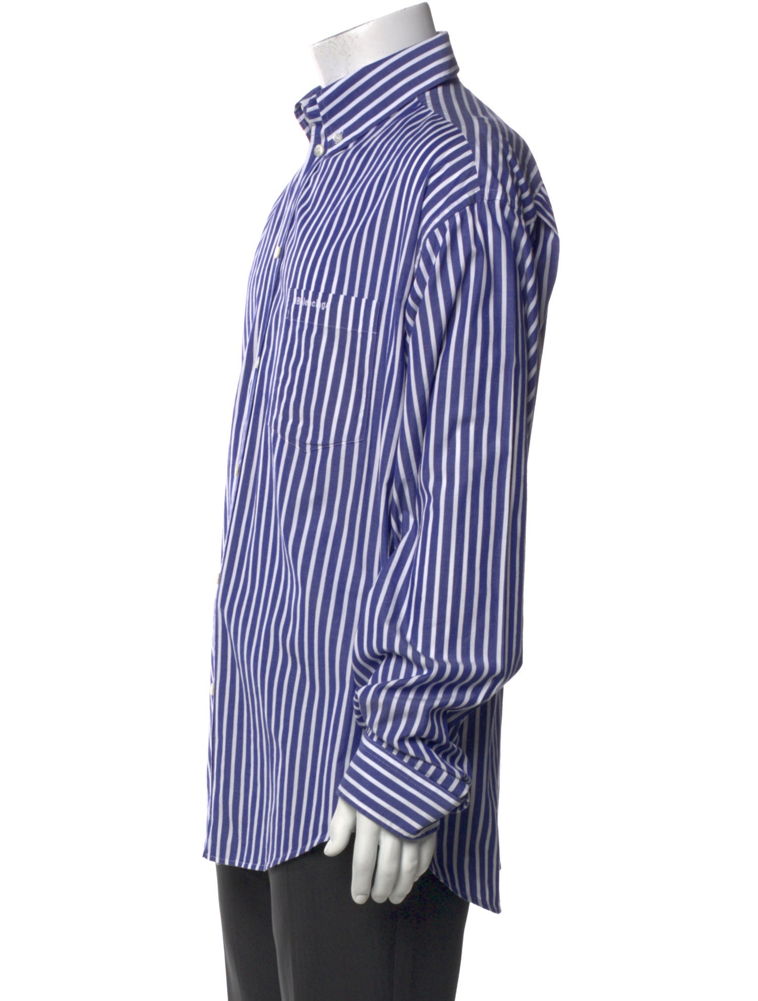 Balenciaga 2021 Striped Dress Shirt