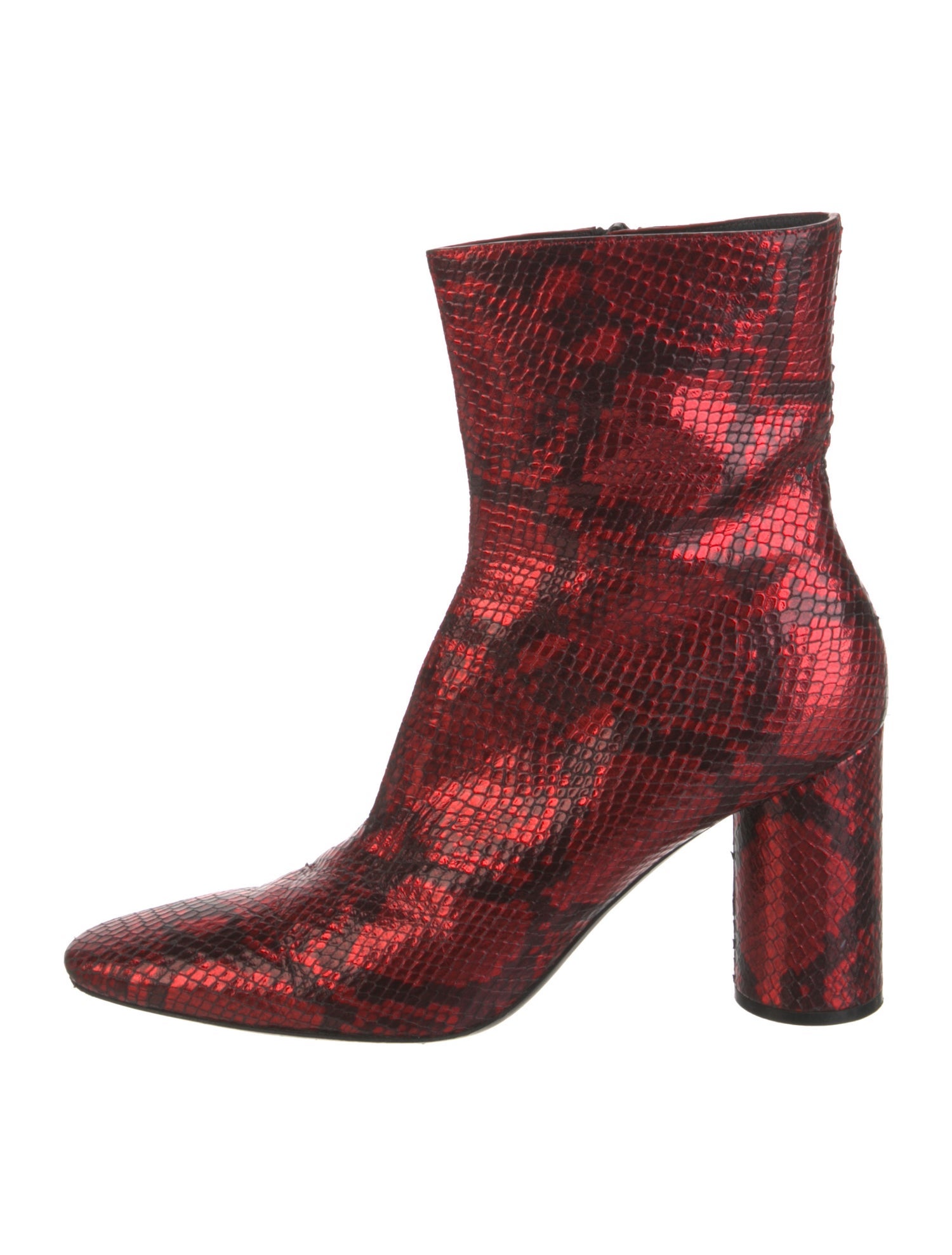 Balenciaga Leather Animal Print Boots