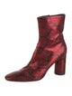 Balenciaga Leather Animal Print Boots