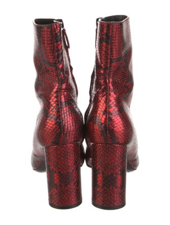 Balenciaga Leather Animal Print Boots