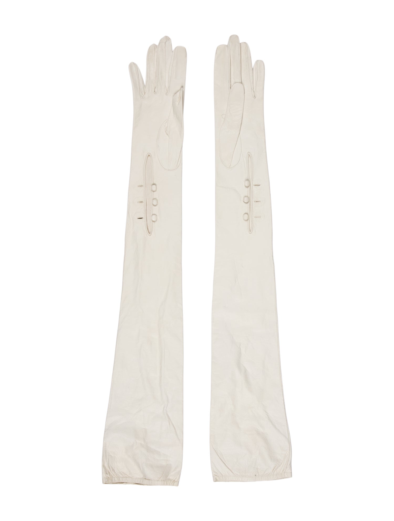 Balenciaga Solid Leather Gloves