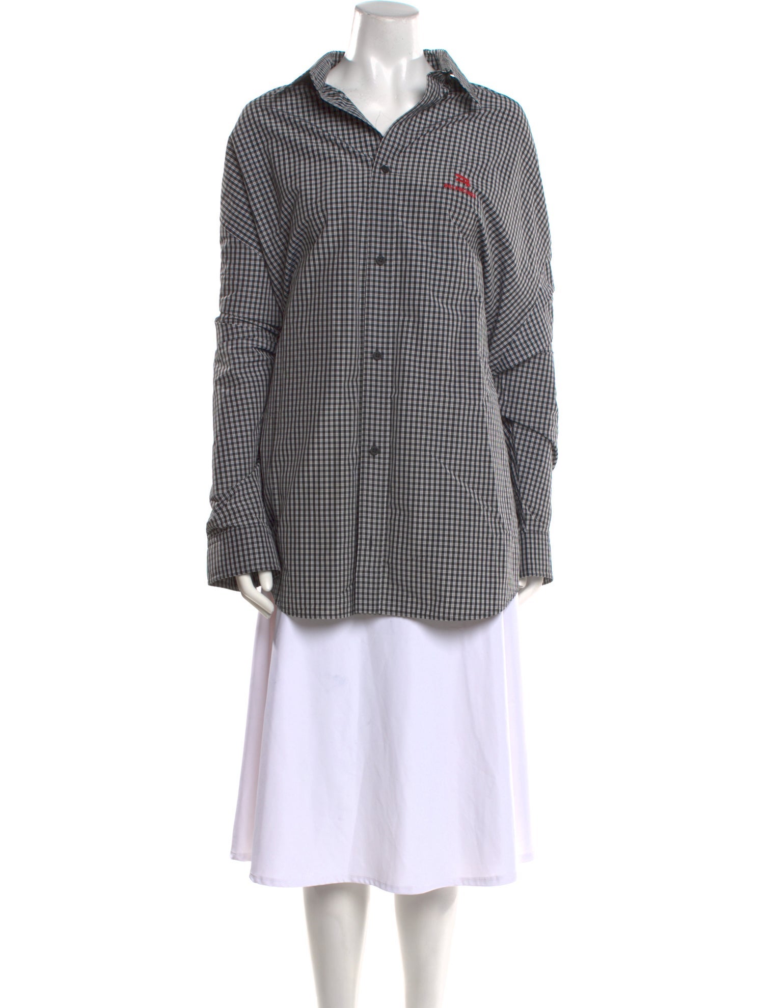 Balenciaga 2021 Plaid Print Tunic