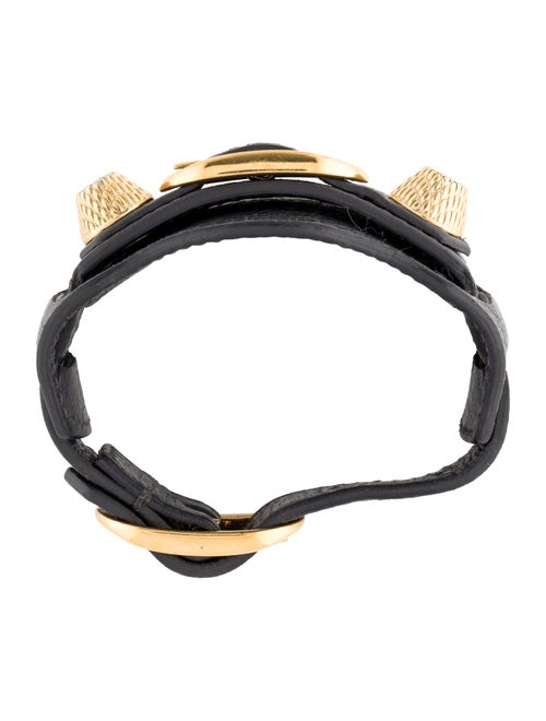 Balenciaga Leather Arena Giant Wrap Bracelet