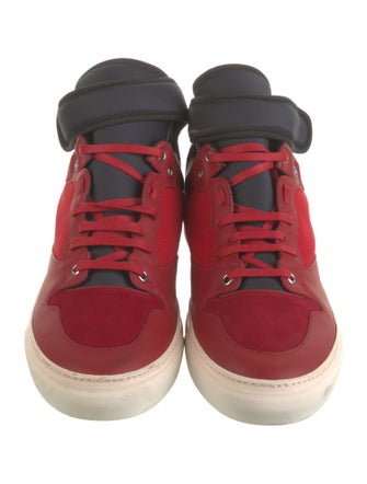 Balenciaga Leather Colorblock Pattern Sneakers
