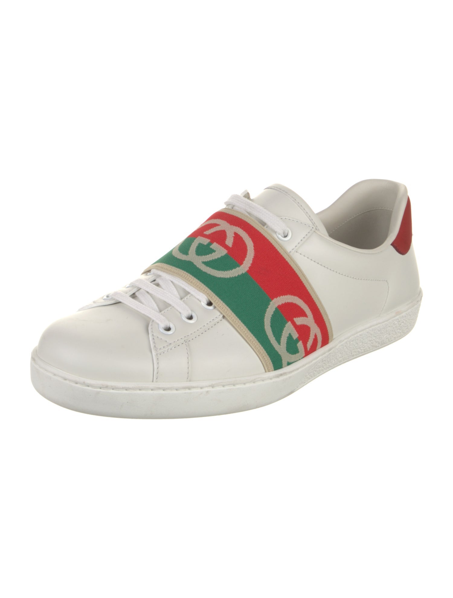 Gucci Interlocking G Logo Leather Sneakers