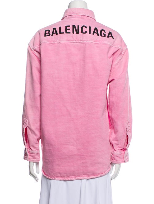 Balenciaga 2019 Long Sleeve Button-Up Top