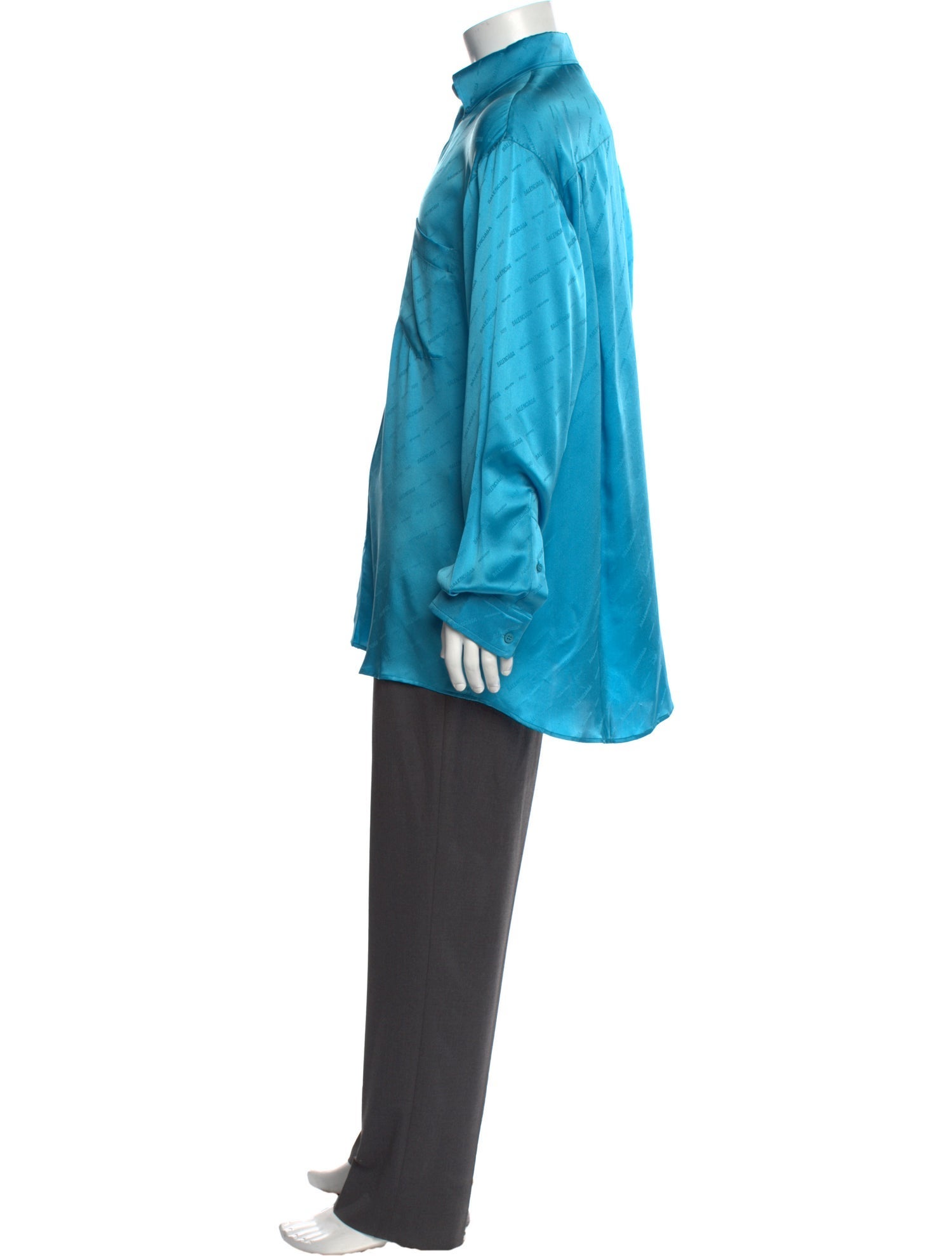 Balenciaga 2022 All Over Logo Dress Shirt w/ Tags