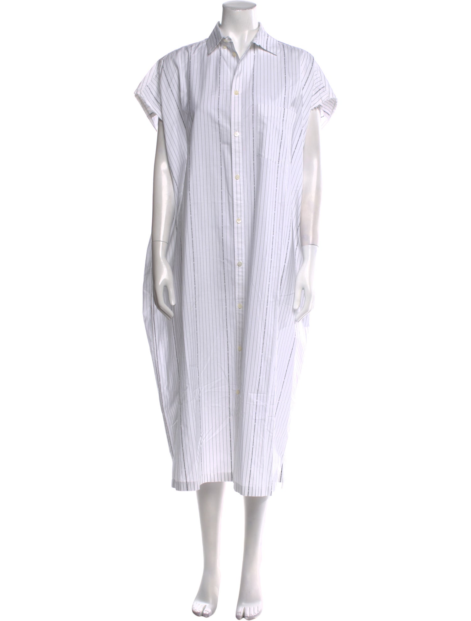 Balenciaga Striped Long Dress