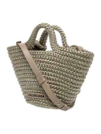 Balenciaga Raffia Ibiza Basket Mini 2023
