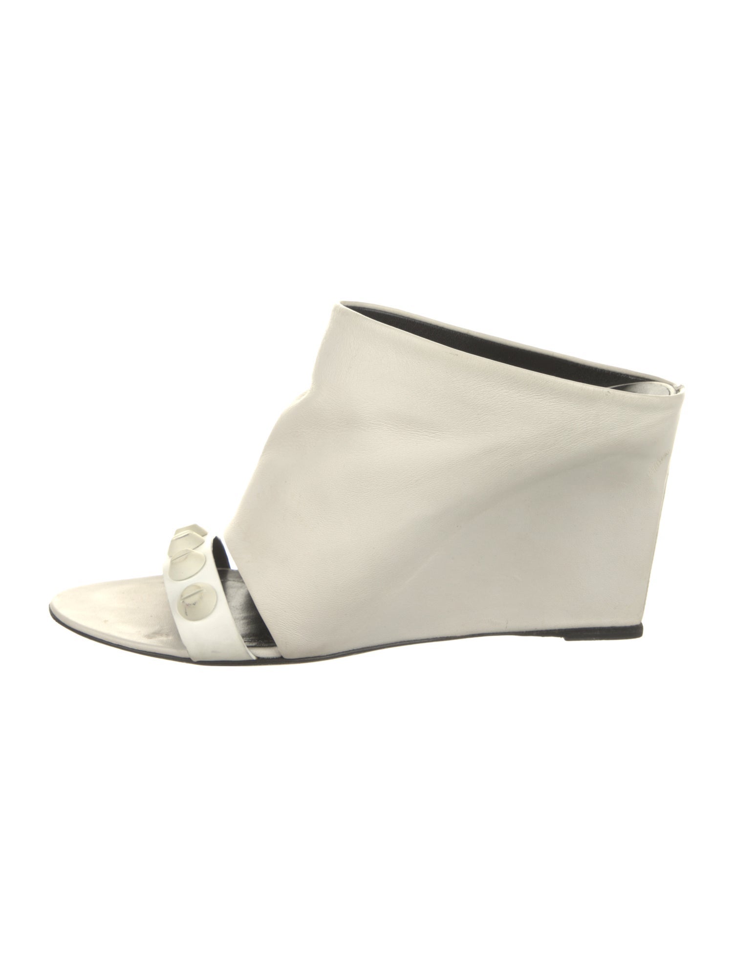 Balenciaga Leather Studded Accents Sandals