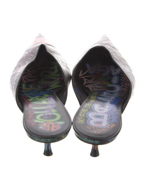 Balenciaga Leather Printed Mules