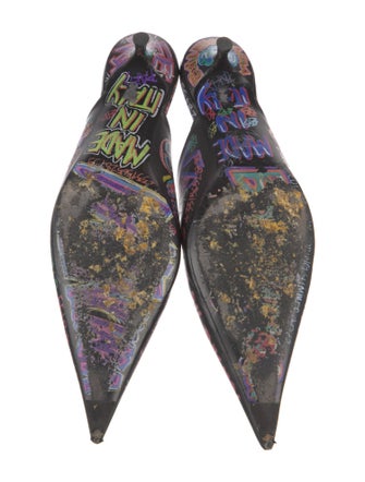 Balenciaga Leather Printed Mules