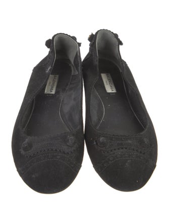 Balenciaga Suede Studded Accents Ballet Flats