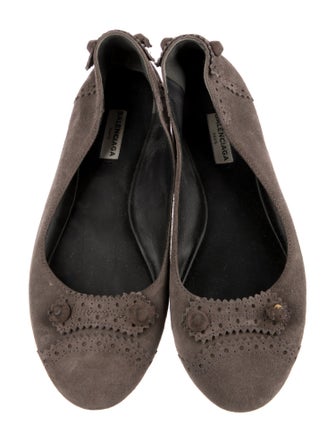 Balenciaga Suede Studded Accents Flats
