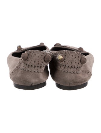 Balenciaga Suede Studded Accents Flats