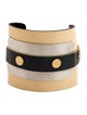 Balenciaga Wide Leather Stud Wrap Bracelet