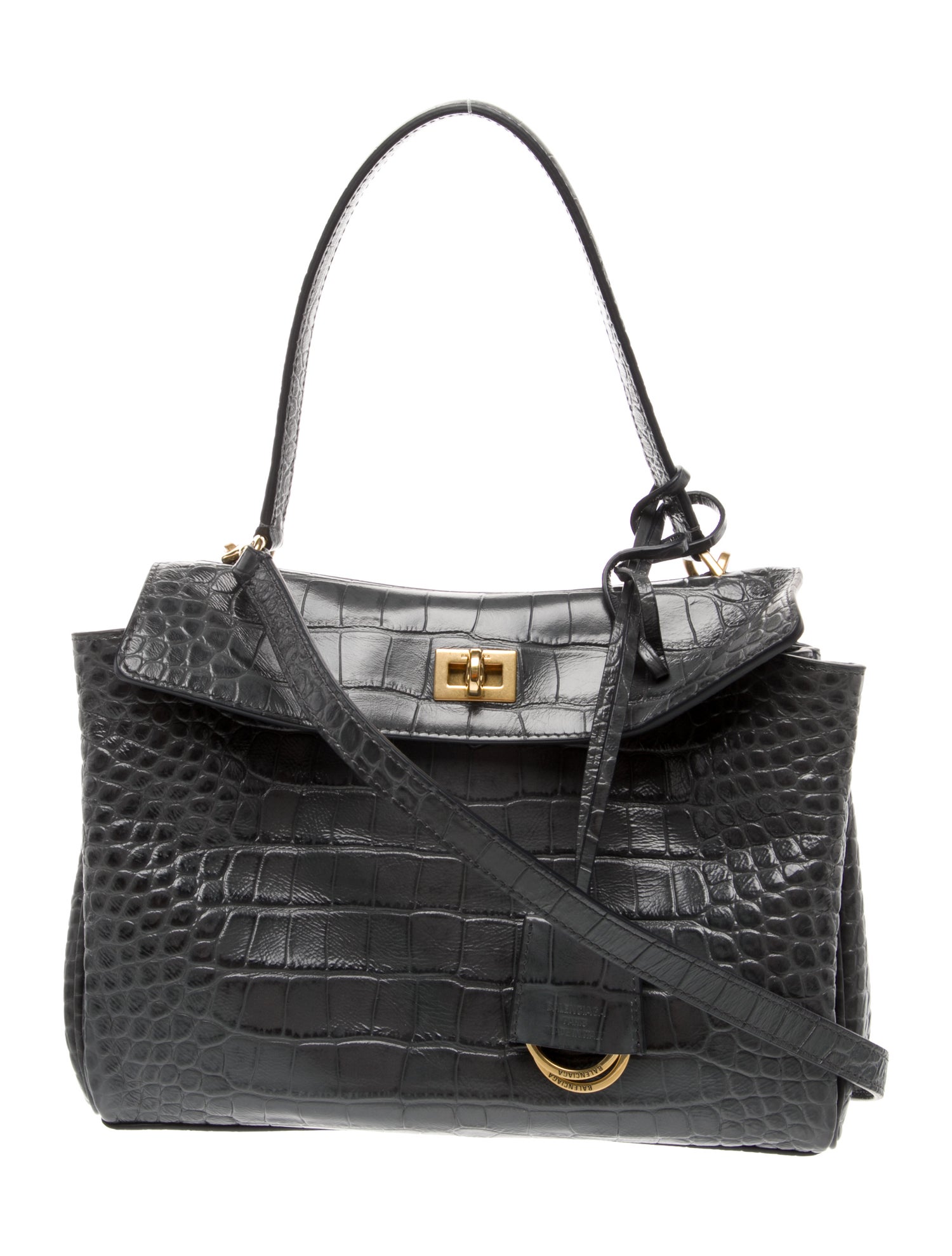 Balenciaga Embossed Leather Rodeo Shoulder Bag Small 2025