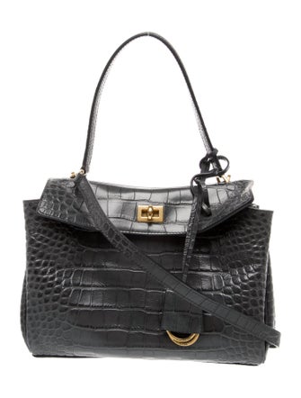 Balenciaga Embossed Leather Rodeo Shoulder Bag Small 2025