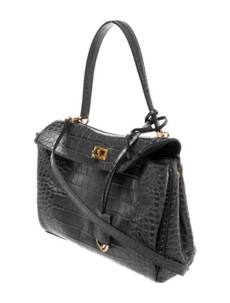 Balenciaga Embossed Leather Rodeo Shoulder Bag Small 2025