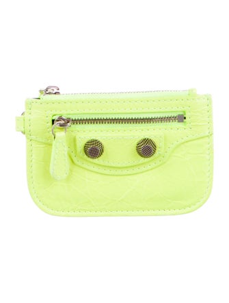 Balenciaga Le Cagole Coin Purse Embossed Leather Wallet