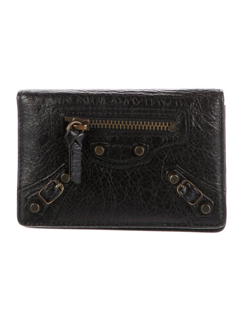 Balenciaga Compact Moto City Leather Wallet