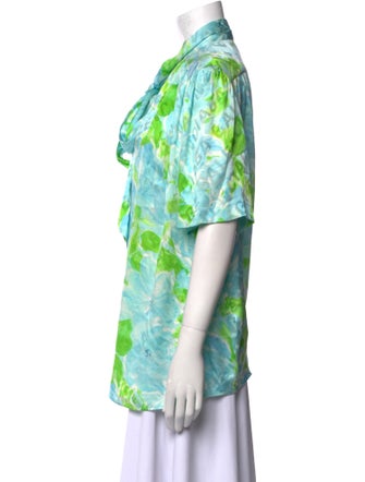 Balenciaga 2019 Silk Button-Up Top