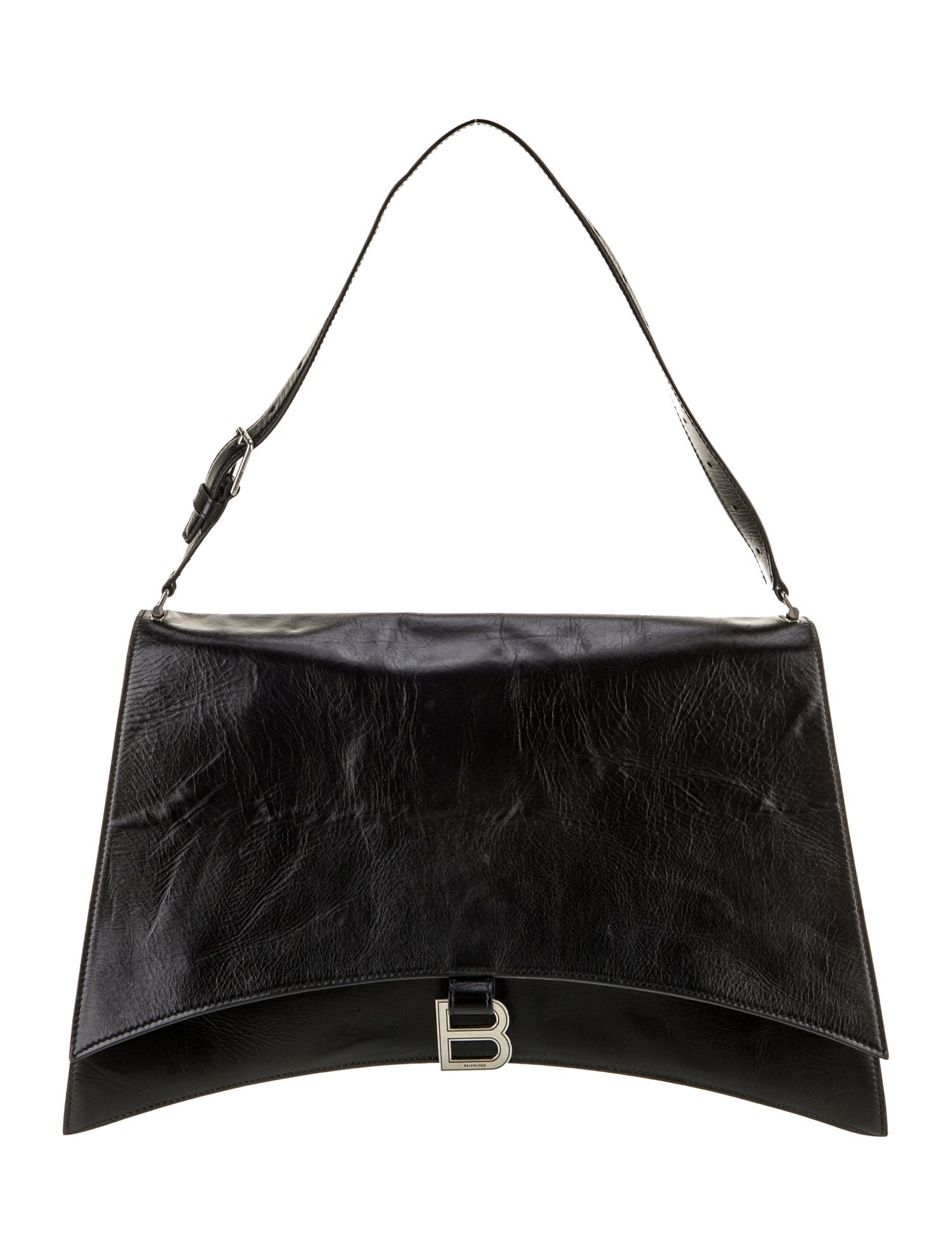 Balenciaga Leather Crush Sling Large