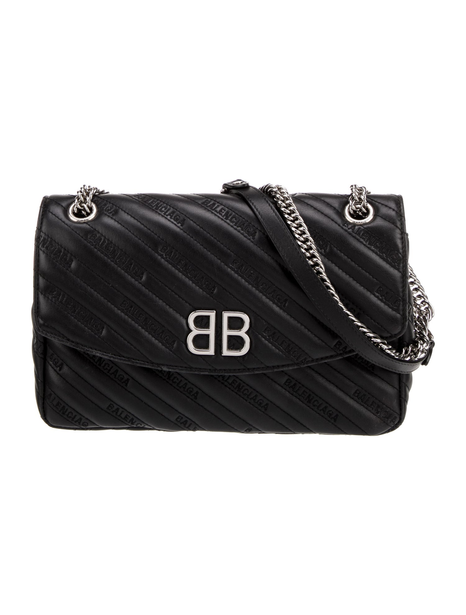 Balenciaga Leather BB Round Medium