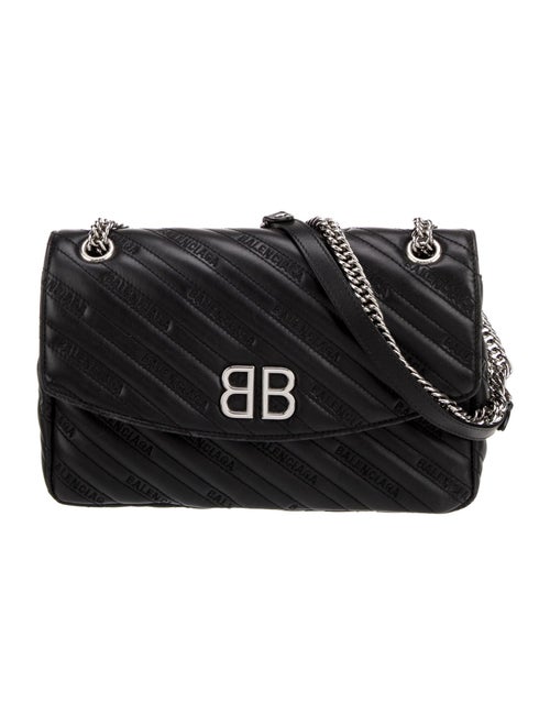 Balenciaga Leather BB Round Medium