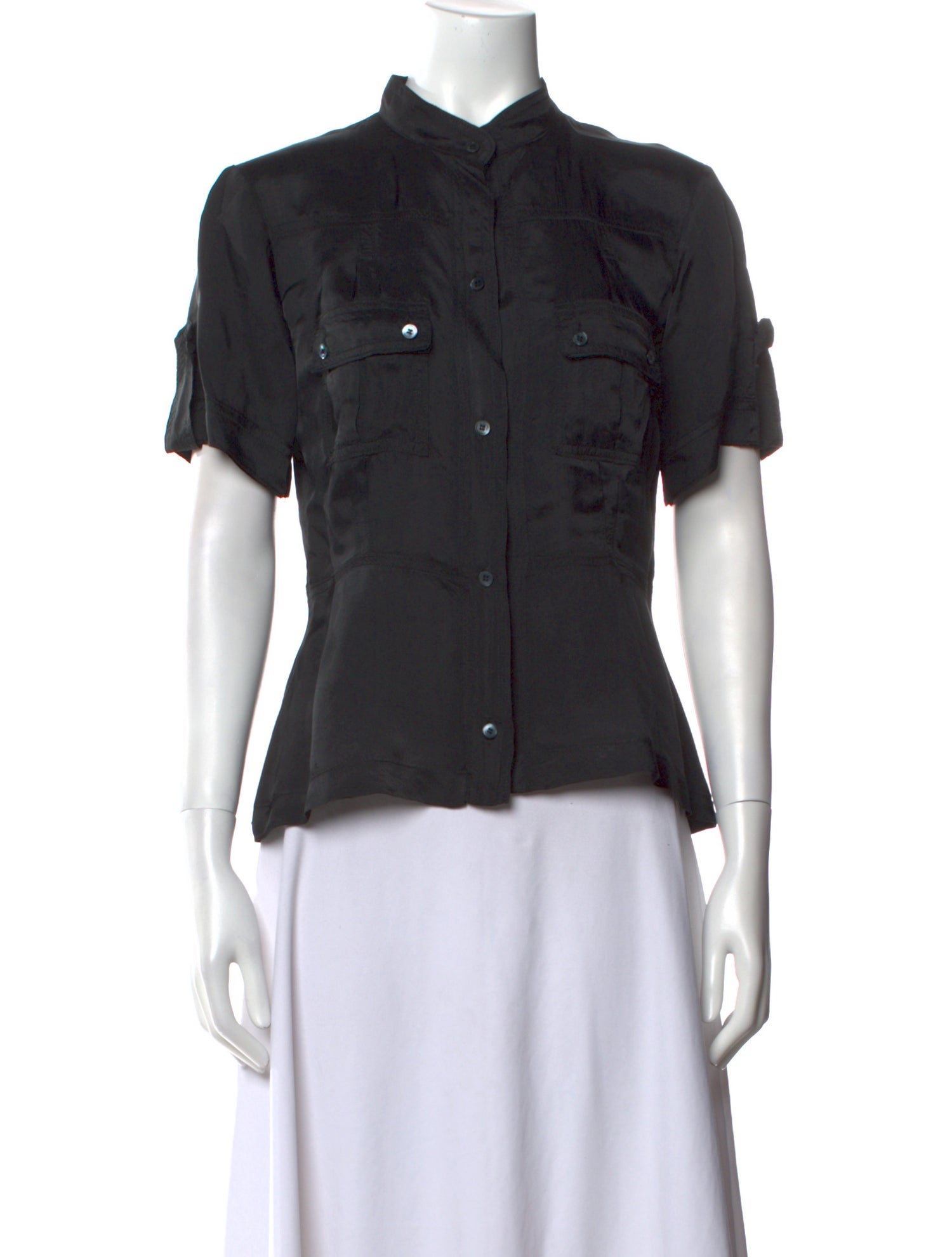 Balenciaga 2002 Short Sleeve Button-Up Top