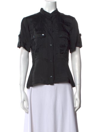 Balenciaga 2002 Short Sleeve Button-Up Top