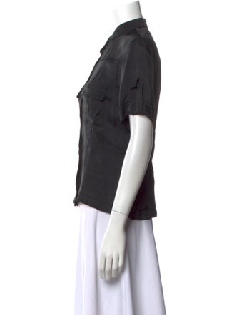 Balenciaga 2002 Short Sleeve Button-Up Top