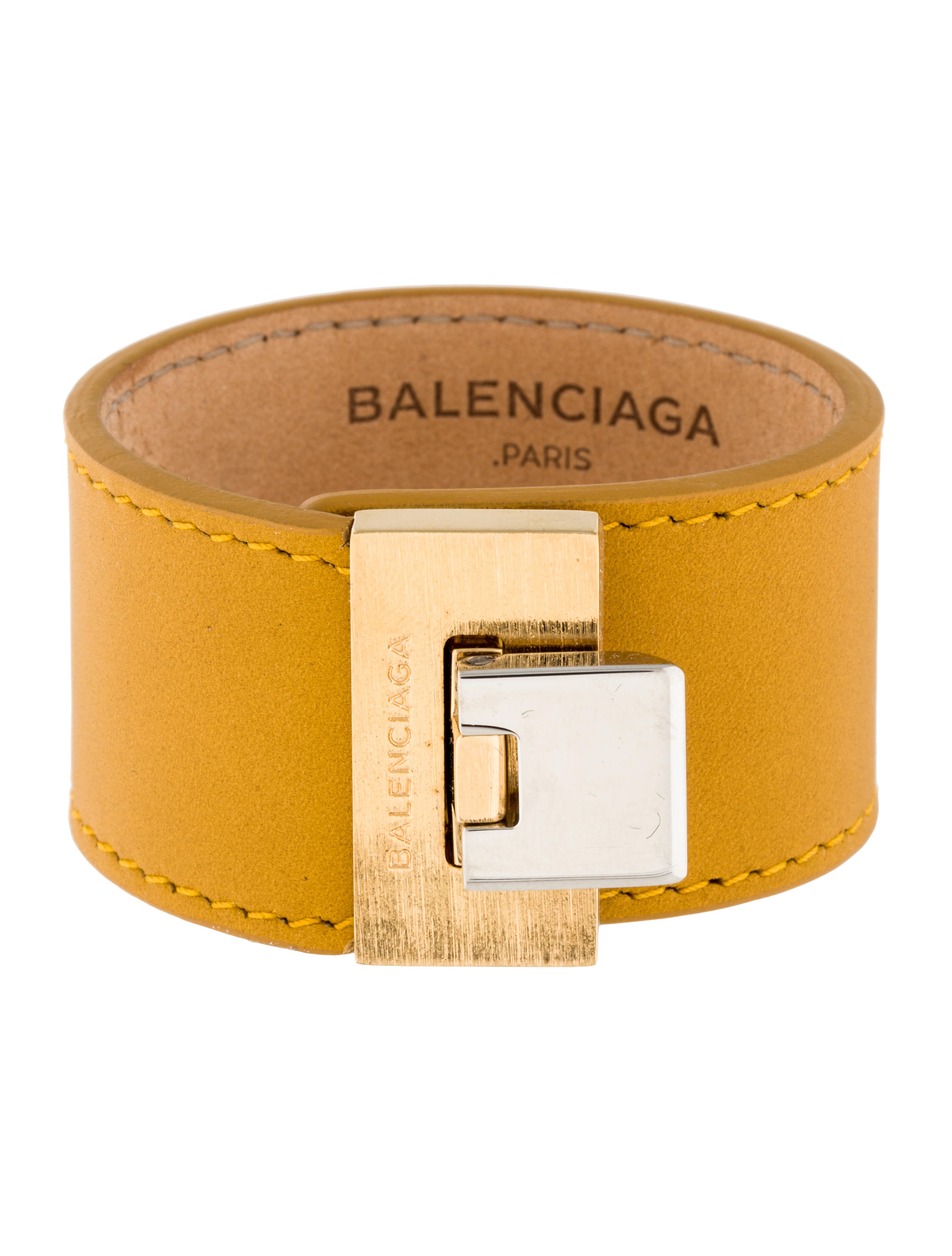 Balenciaga Two Tone Le Dix Leather Bracelet Bracelets Bal35715 Two Tone Le Dix Leather Bracelet