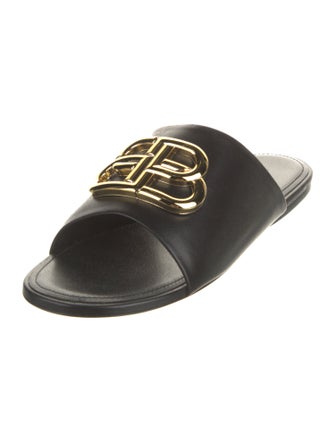 Balenciaga Leather Slides