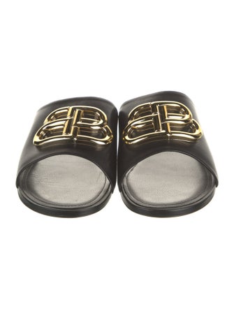 Balenciaga Leather Slides